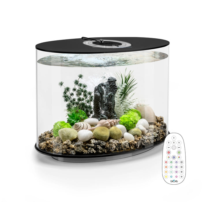biOrb Loop Aquarium 30 Litre with Multi Colour LED Light-Remote Control Black