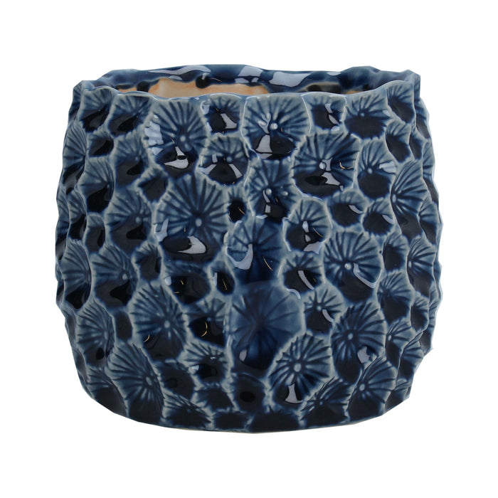 Navy Crater Pot Cover - Large