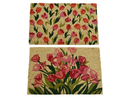 Coir Mat for Indoor and Outdoor Use - Flower (60x40cm)