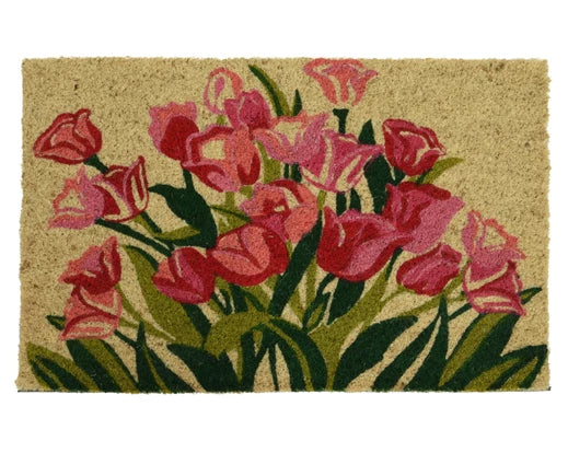 Coir Mat for Indoor and Outdoor Use - Flower (60x40cm)