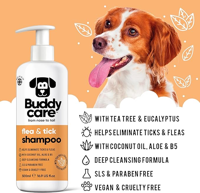 Buddycare Dog Shampoo Flea and Tick (500ml)