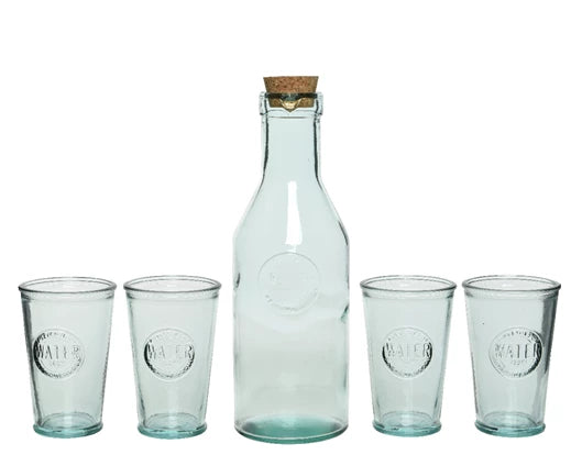 Beverage Set Made From Recycled Glass