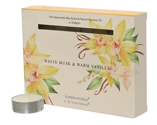 Tealight Scented Giftbox - White Musk And Warm Vanilla