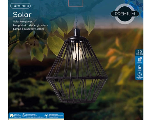 Lumineo Solar Hanglamp - Black (47x38cm)