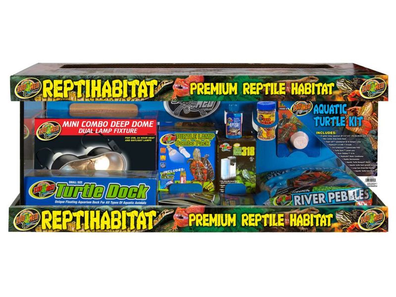 Zoo Med ReptiHabitat Aquatic Turtle Kit – 20 Gallon (30″ X 12″ X 12″)