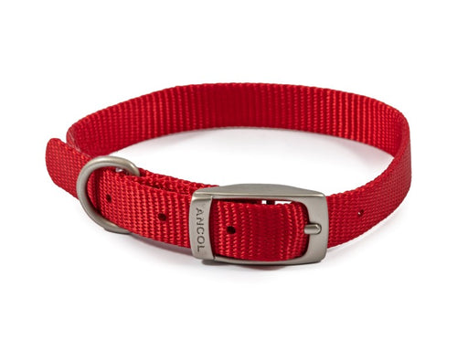 Dog Collar Nylon Red 14" Size 26 - 31cm