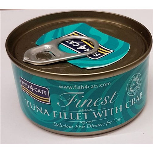 Fish4Cats Finest Tuna Fillet With Crab Can 70g