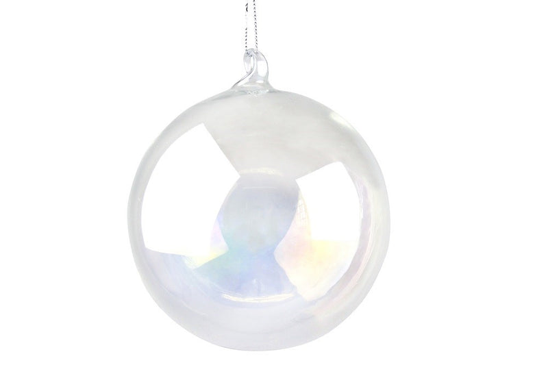 Clear soap-bubble glass Christmas bauble, 60 mm – Gisela Graham