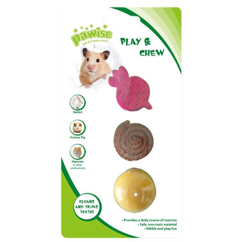 Pawise 3pc Wood N Pretty Toys Pastel