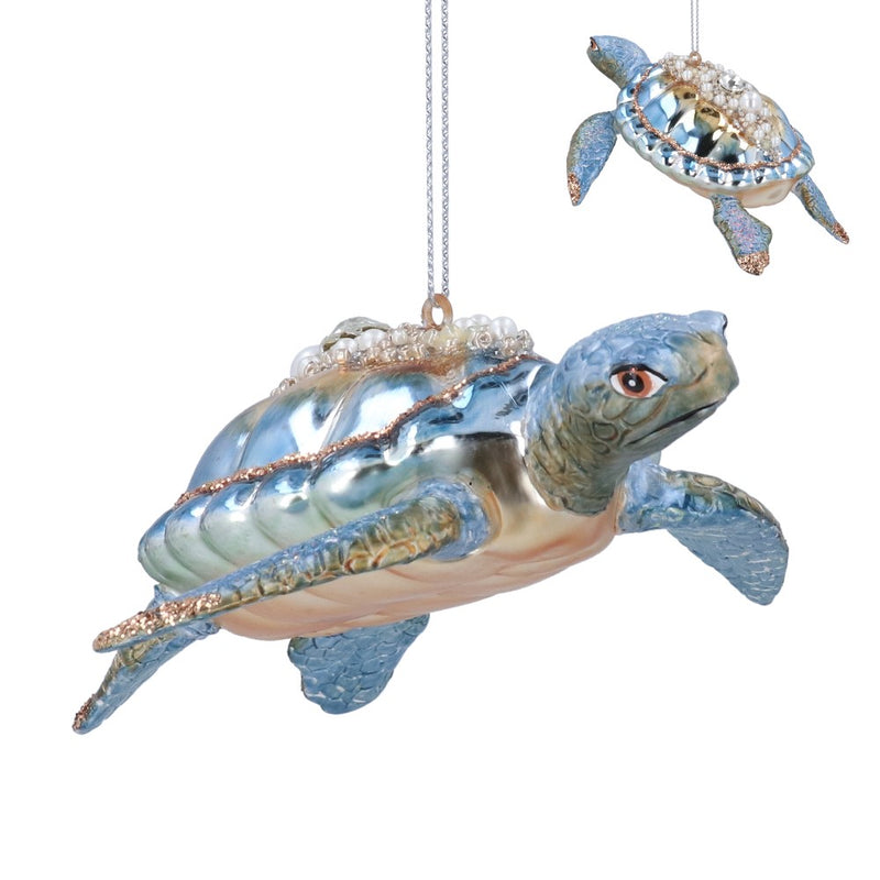 Turtle glass Christmas decoration – Gisela Graham