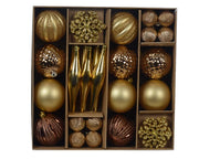 Hanging Christmas Baubles Assortment Gold (6cm)