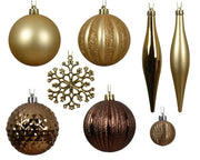 Hanging Christmas Baubles Assortment Gold (6cm)