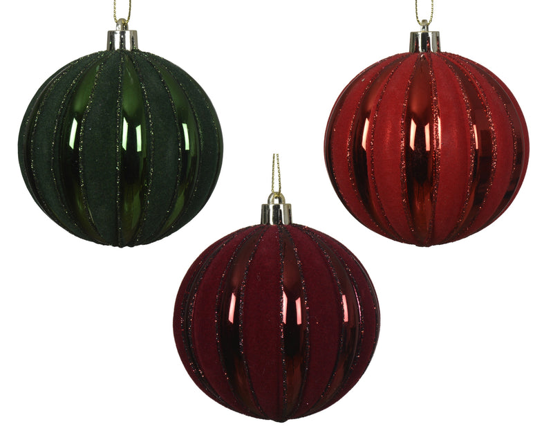 Shatterproof Baubles 8 cm – 3 Assorted Colours