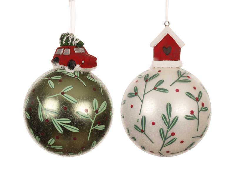 071136 Baubles glass house car top C25