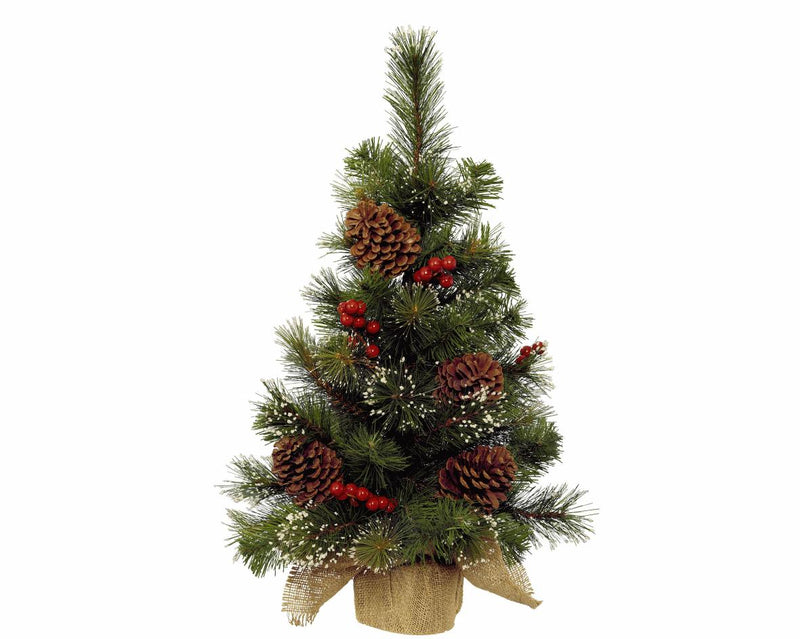 1.5 Foot Ipswich Artificial Christmas Tree With Pine cones and Berries (45cm)