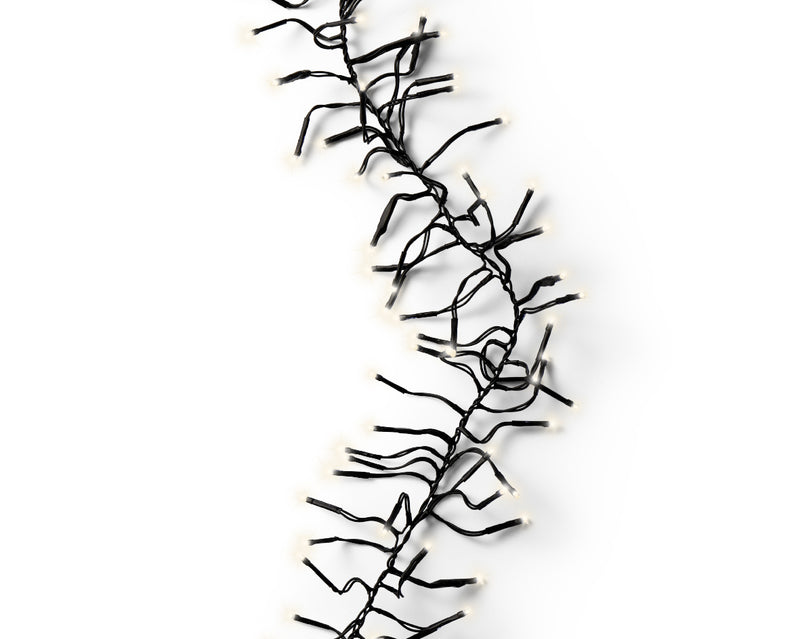 Lumineo Cluster Twinkle 1128 Warm White Christmas Lights Green Cable 10.5m