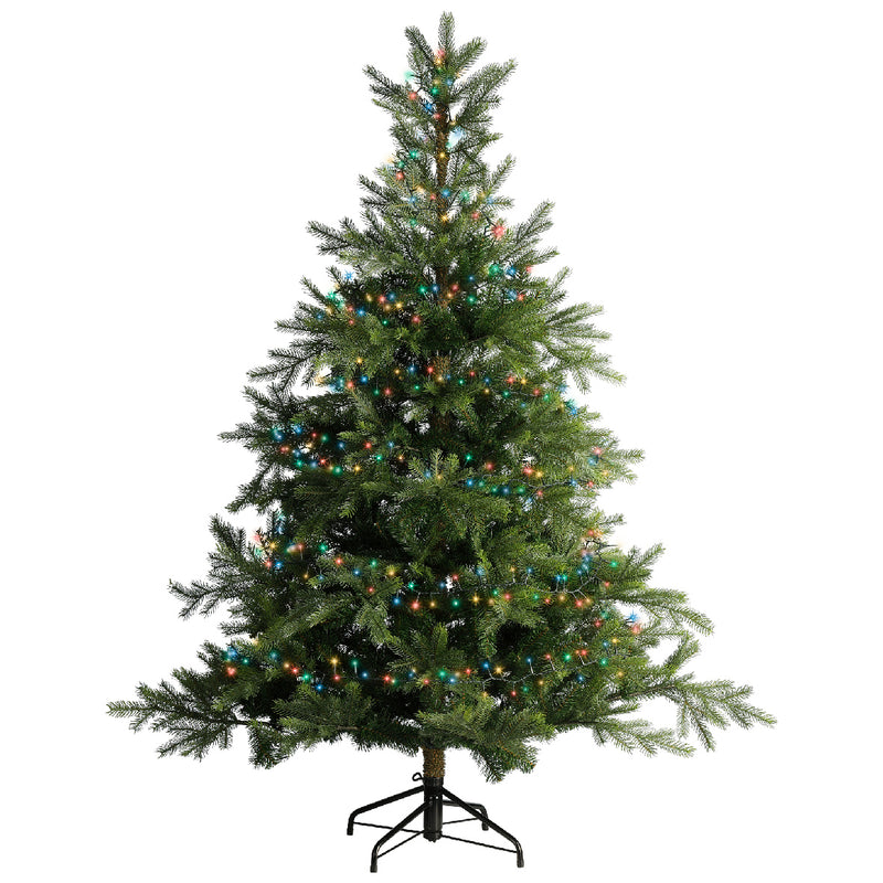 1000 Lumineo Compact Twinkle Multi Colour Christmas Lights Green Cable 22.5m