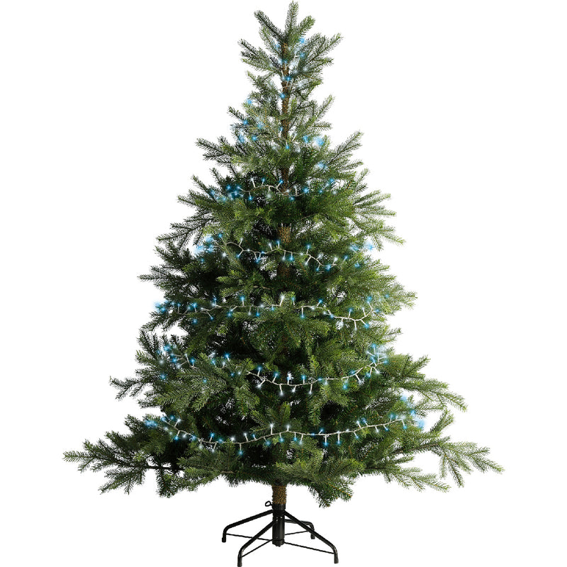 1000 Lumineo Compact Twinkle Cool White/Blue Christmas Lights Transparent Cable 22.5m