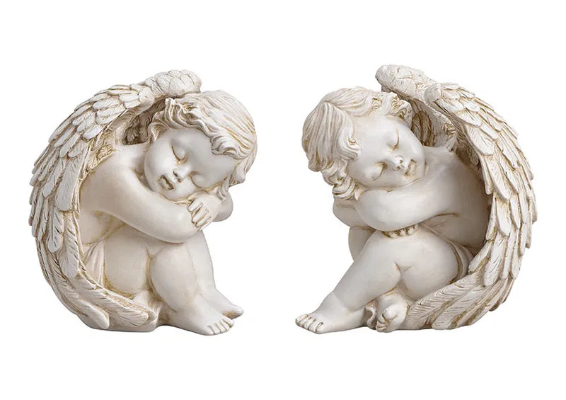 Christmas Sitting Angel Figurine 12cm