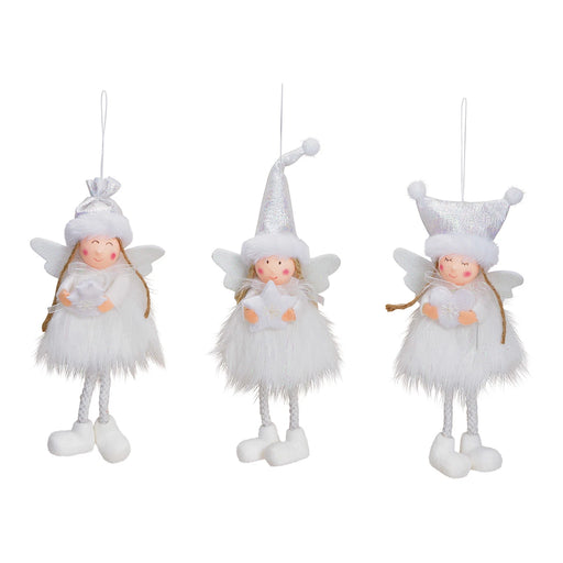 White Fabric Hanging Angel 24 cm - assorted design, sold separately