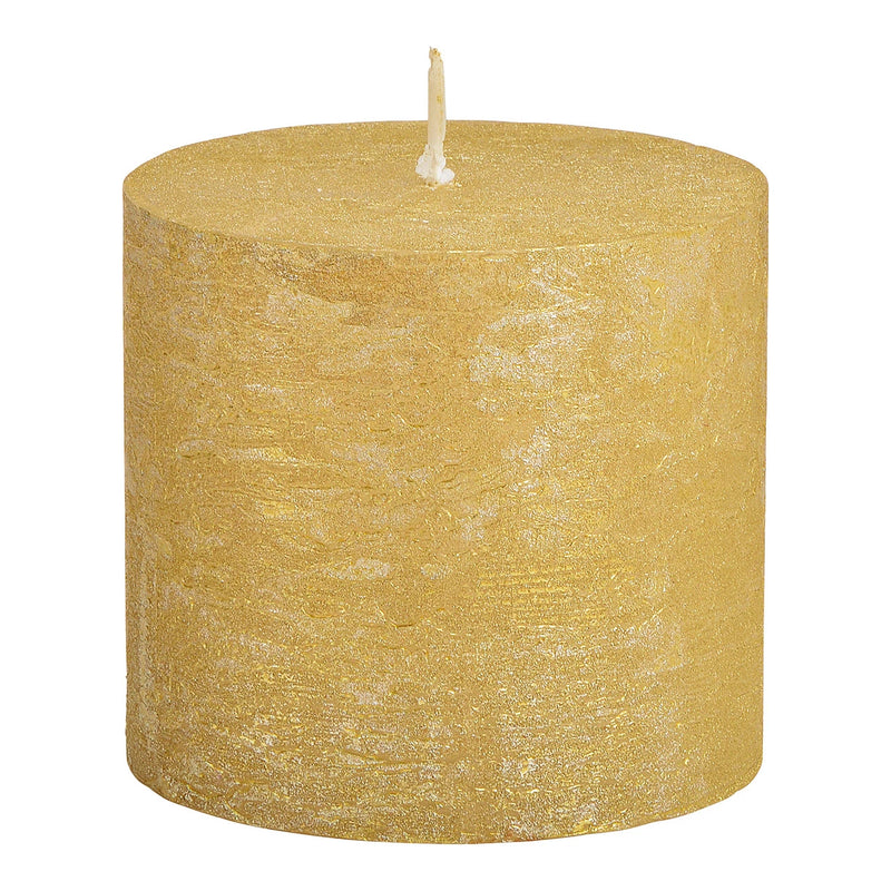 Gold Shimmer Wax Candle 10 x 9 cm