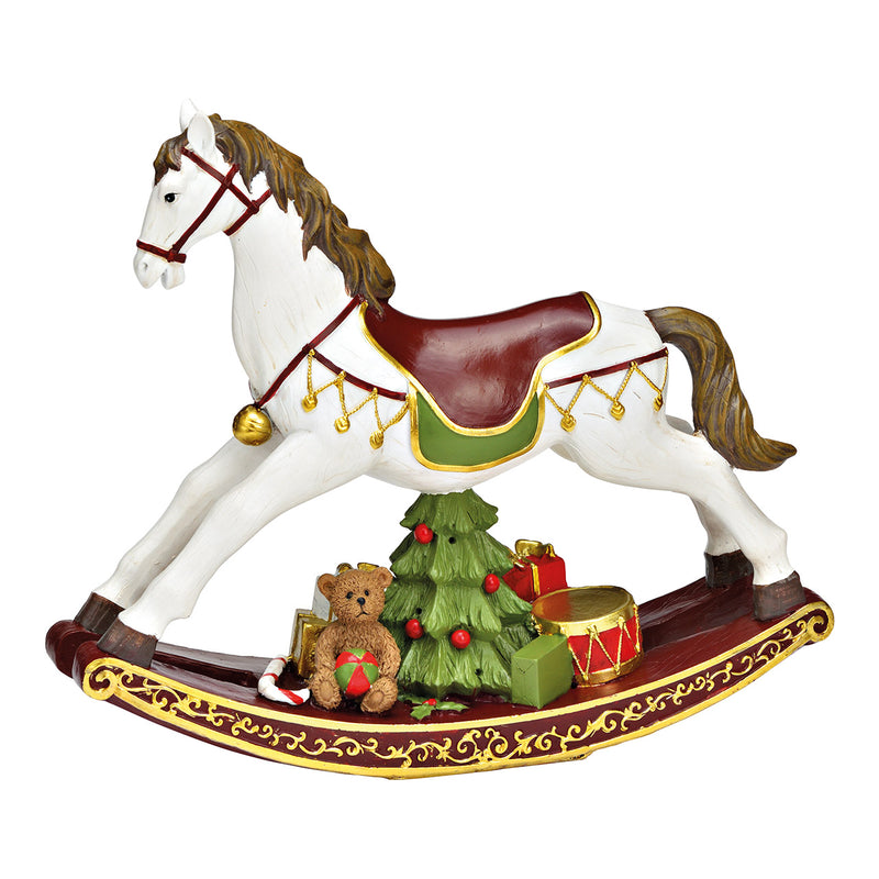 Colourful Rocking Horse Christmas Decoration 25 cm