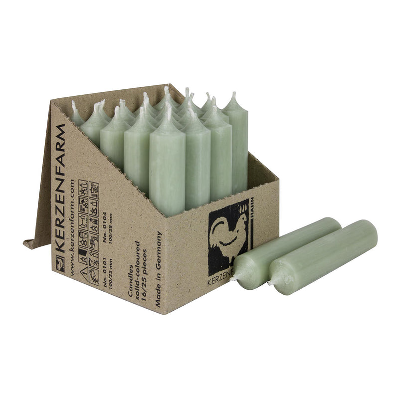 Christmas Candle Stick Sage Green 2cm x 18cm (Sold Individually)