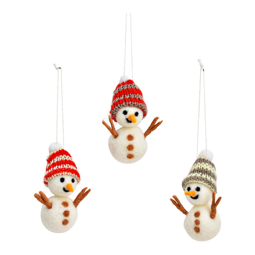 Felt Snowman Christmas Hanger 7 cm - assorted design, sold separately