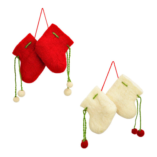 Red Felt Stocking Hanger 7 cm - assorted design, sold separately