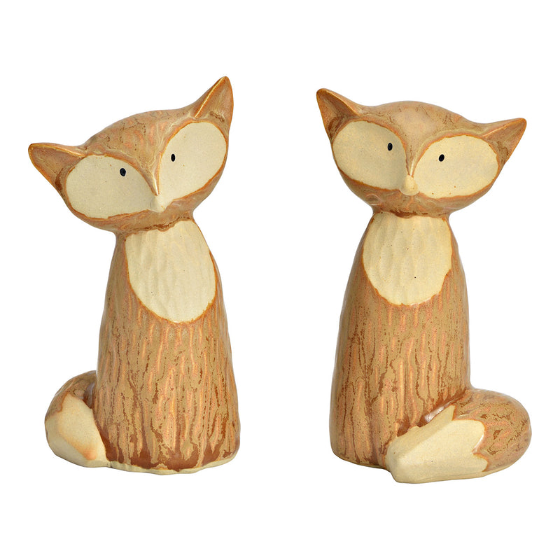 Christmas Decoration Woodland Fox Made of Stoneware 7x14cm Large