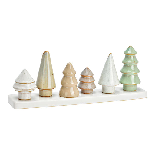 Beige & Green Stoneware Vase 11 cm - assorted design, sold separately