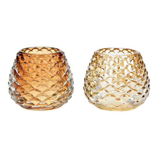 Brown Glass Pine Cone Lantern 10 cm - assorted design, sold separately