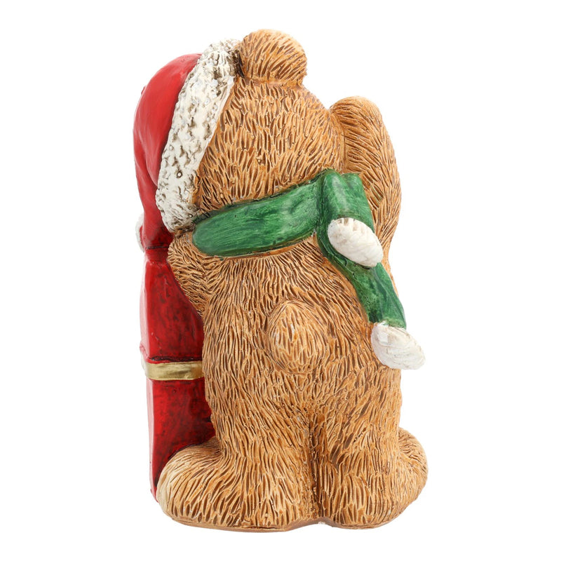 LED Bear with Christmas Gift 16 cm