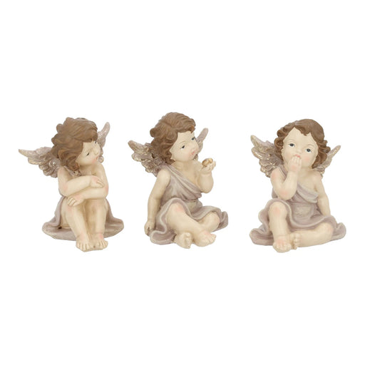 Beige Angel Figurines 10 cm - 3 Assorted Designs