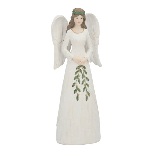 White Angel with Branch Christmas Decoration 30 cm