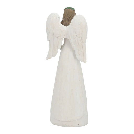 White Angel with Branch Christmas Decoration 30 cm
