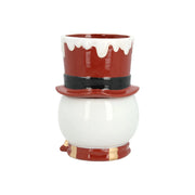 Red Snowman & Top Hat Plant Pots - 2-Piece Set