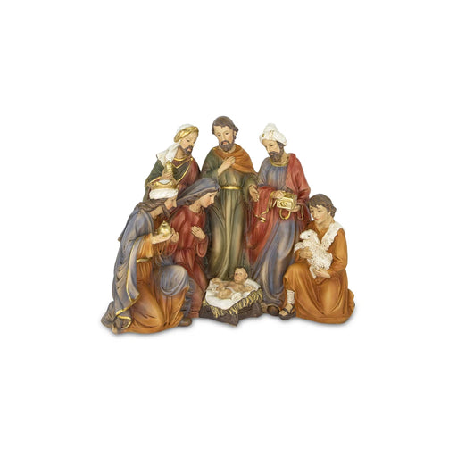 Red-Brown Nativity Block 23 cm