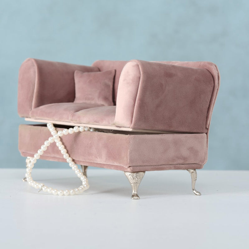 Pink Sofa Jewellery Box 12 cm