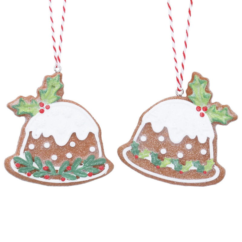 Christmas Hanging Decoration Gingerbread Pudding (Sold Individually)