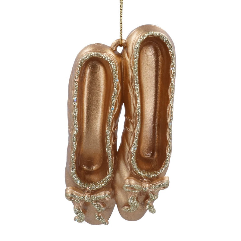 Gold acrylic ballet shoes Christmas decoration – Gisela Graham