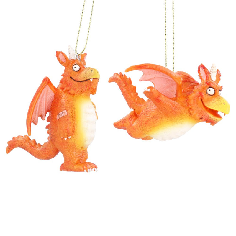 Zog resin Christmas decorations, 2 assorted designs – Gisela Graham