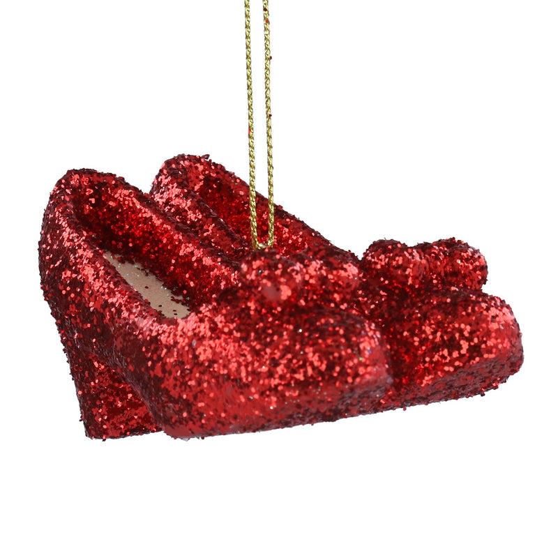 Red glitter slippers resin Christmas decoration – Gisela Graham