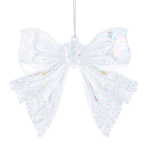 Iridescent acrylic bow Christmas decoration – Gisela Graham