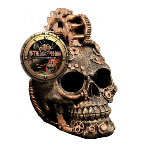 Zoo Med Steampunk Skull aquarium ornament