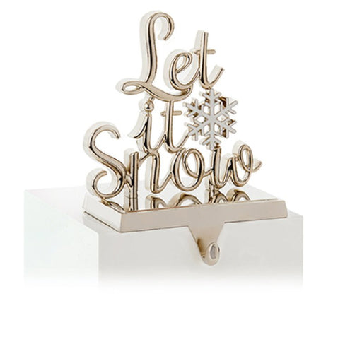 Silver Christmas Stocking Holders 19 cm - 2 Assorted Designs