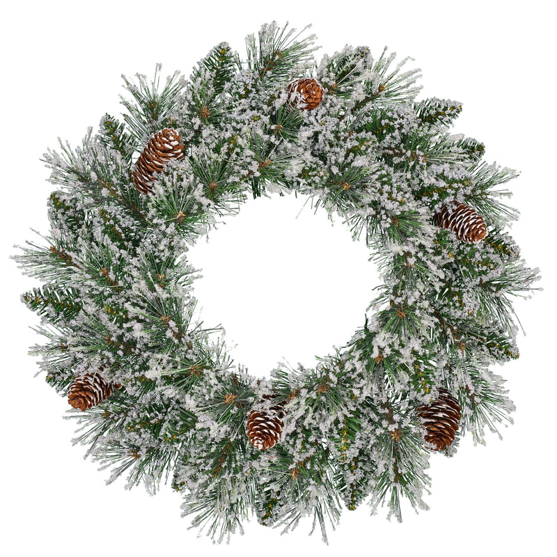 18 Inch Vandans Christmas Wreath Frost Green (45cm) Reduced To Clear