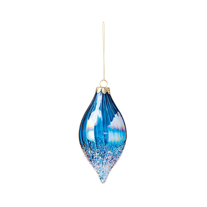 Future Dusk Swirl Glass Christmas Decorations 8-13 cm - 2 Assorted Shapes