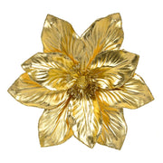 Warm Gold Metallic Flower Clip 26 cm