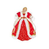 LED Red & Gold Tree-Top Angel 30 cm
